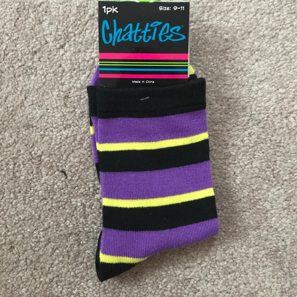 Striped purple socks